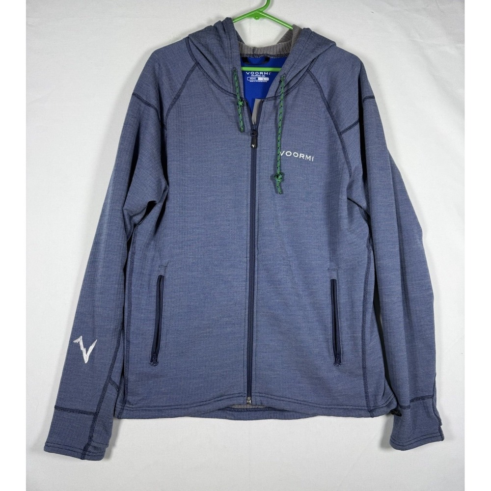 Voormi Men's Diversion Fullzip Hoodie Mens Large Merino Wool Blend USA Made EUC